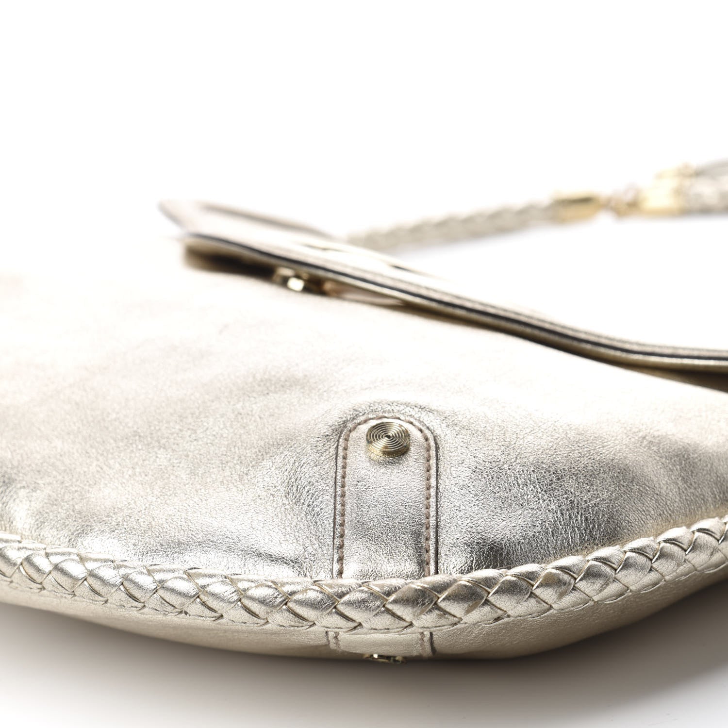 Gucci Metallic Calfskin Medium Britt Tassel Shoulder Bag Platinum 7 of 16