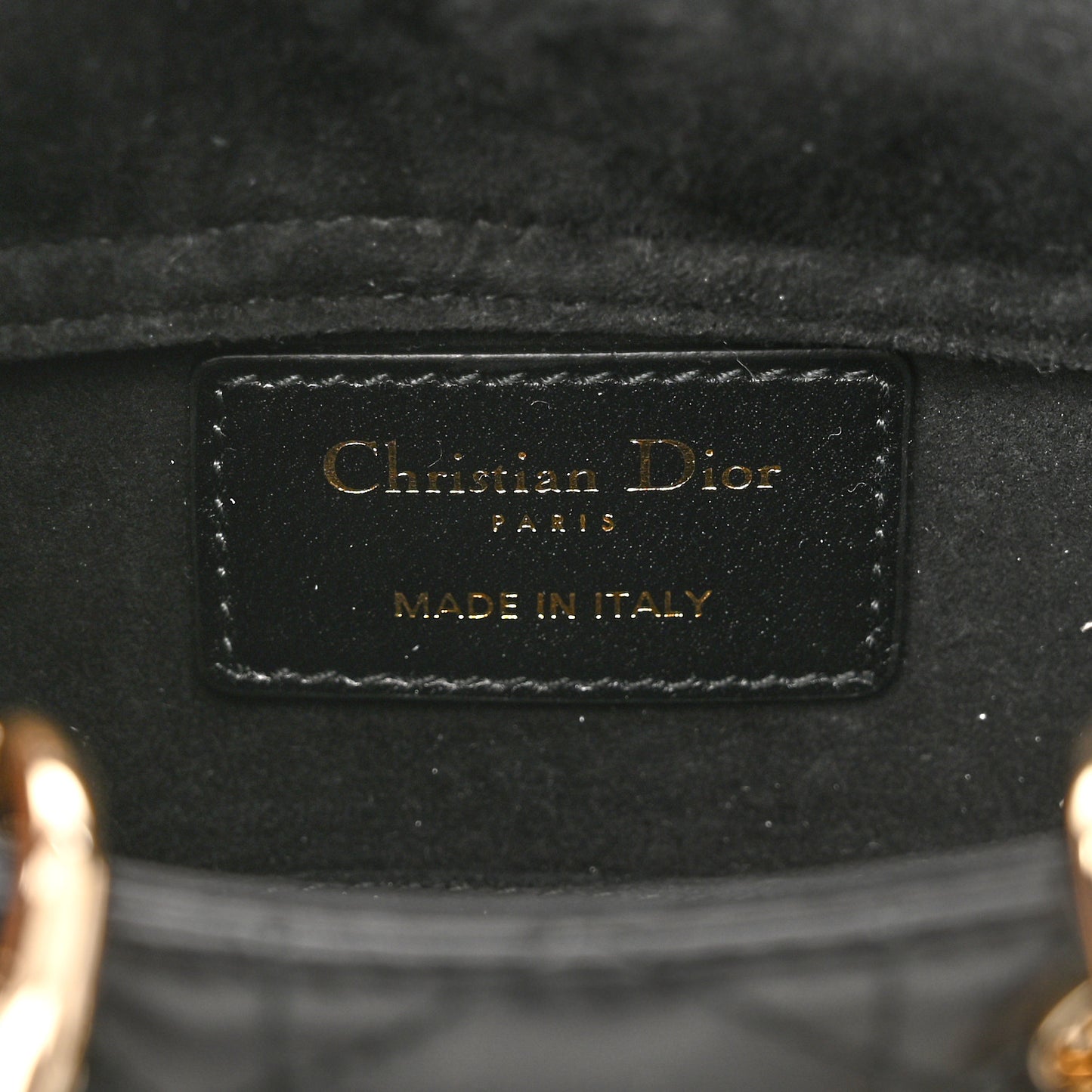 Lambskin Cannage Micro Lady D-Joy Black