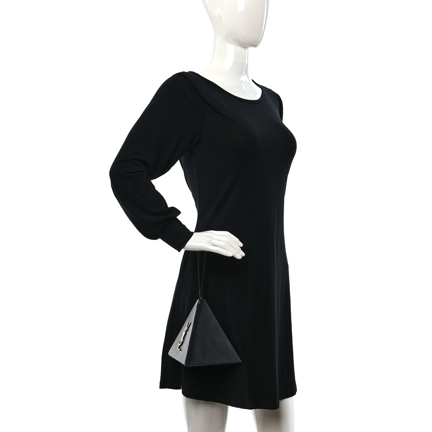 Lambskin Pyramid Clutch Black