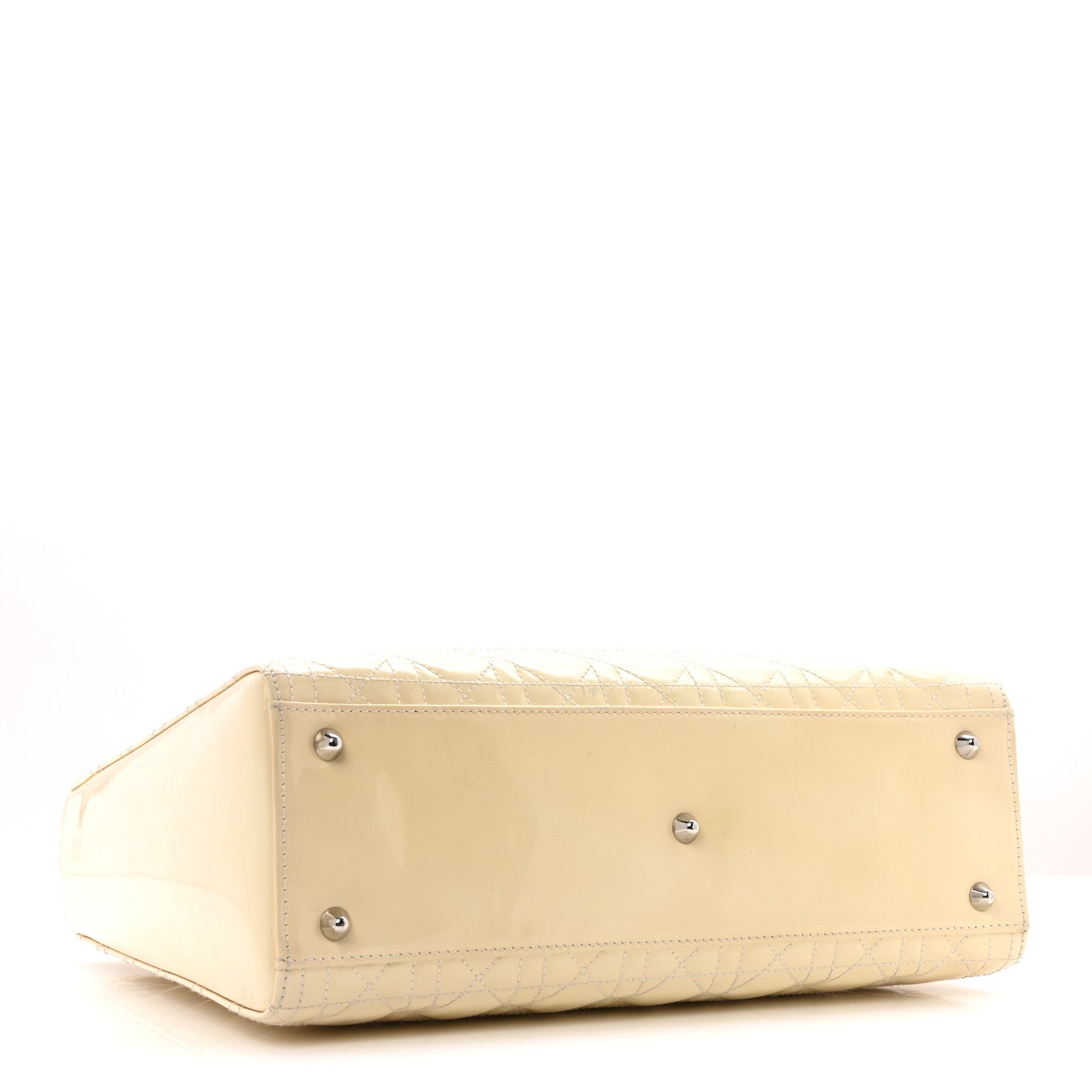 Christian Dior Patent Cannage Large Lady Dior White 4 of 14
