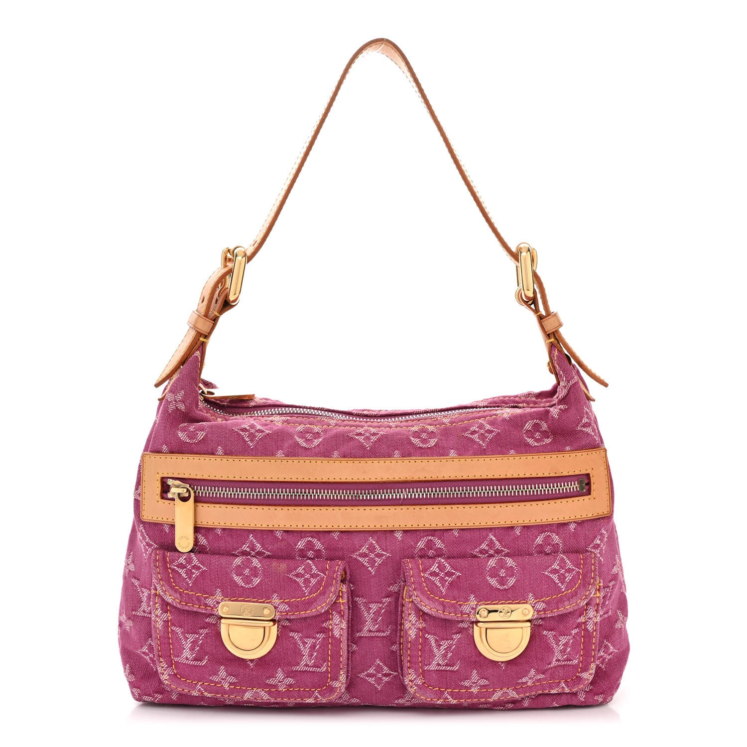 Louis Vuitton Denim Baggy PM Fuchsia 1 of 9