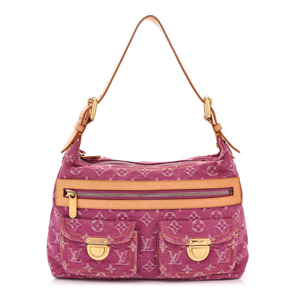 Louis Vuitton Denim Baggy PM Fuchsia 1 of 9