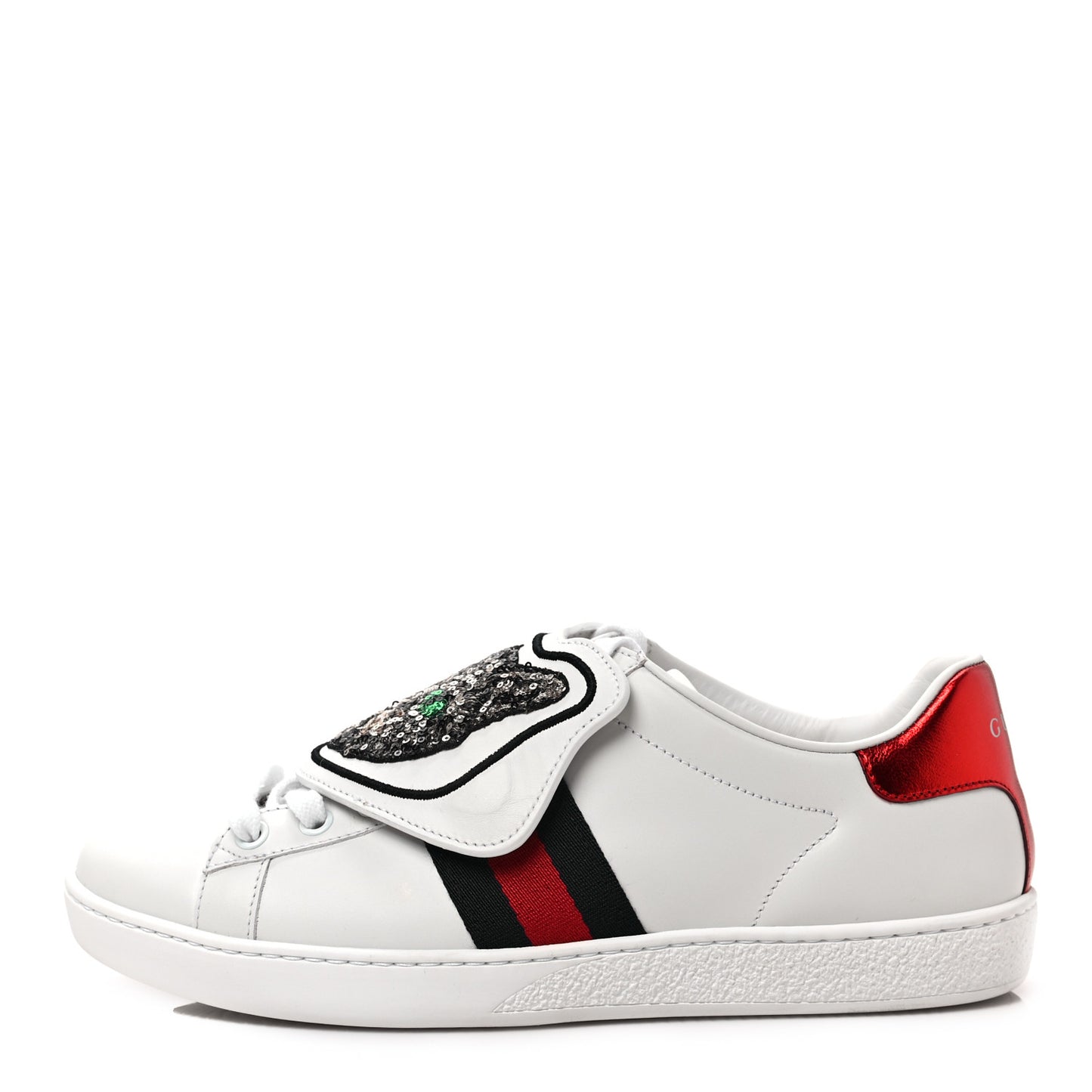 Calfskin Ayers Web Womens Ace Bow Lace Sneakers 38 White