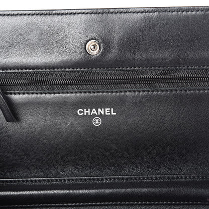 Chanel Lambskin Quilted Wallet On Chain WOC Black 6 of 11