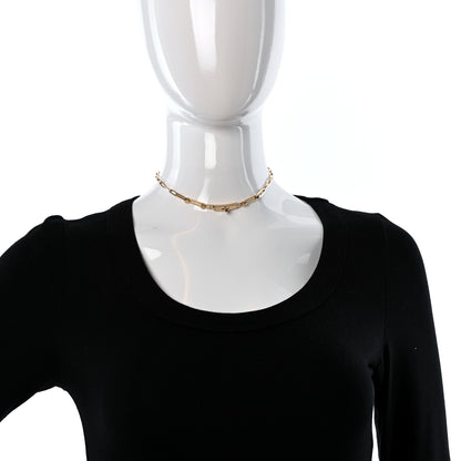 Hermes 18K Yellow Gold Diamond Kelly Chaine Choker Necklace 2 of 5