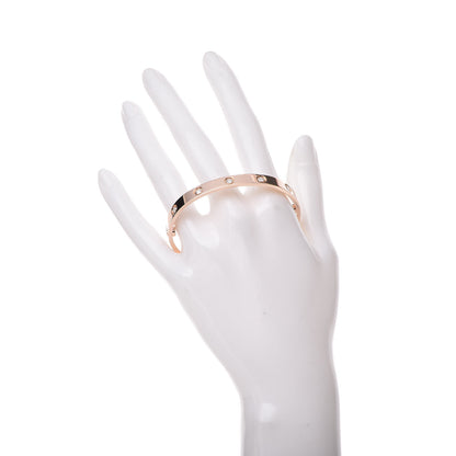 Cartier 18K Pink Gold 10 Diamond LOVE Bracelet 17 2 of 8