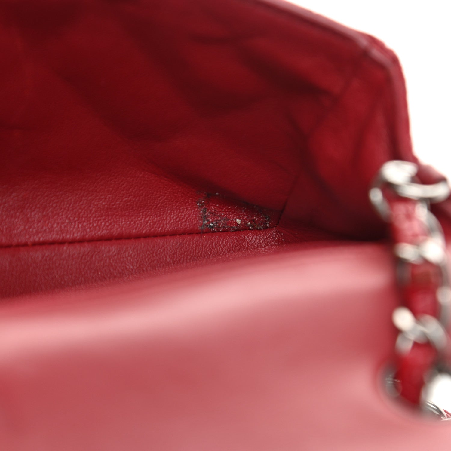 Chanel Patent Calfskin Quilted Mini Rectangular Flap Red 7 of 23