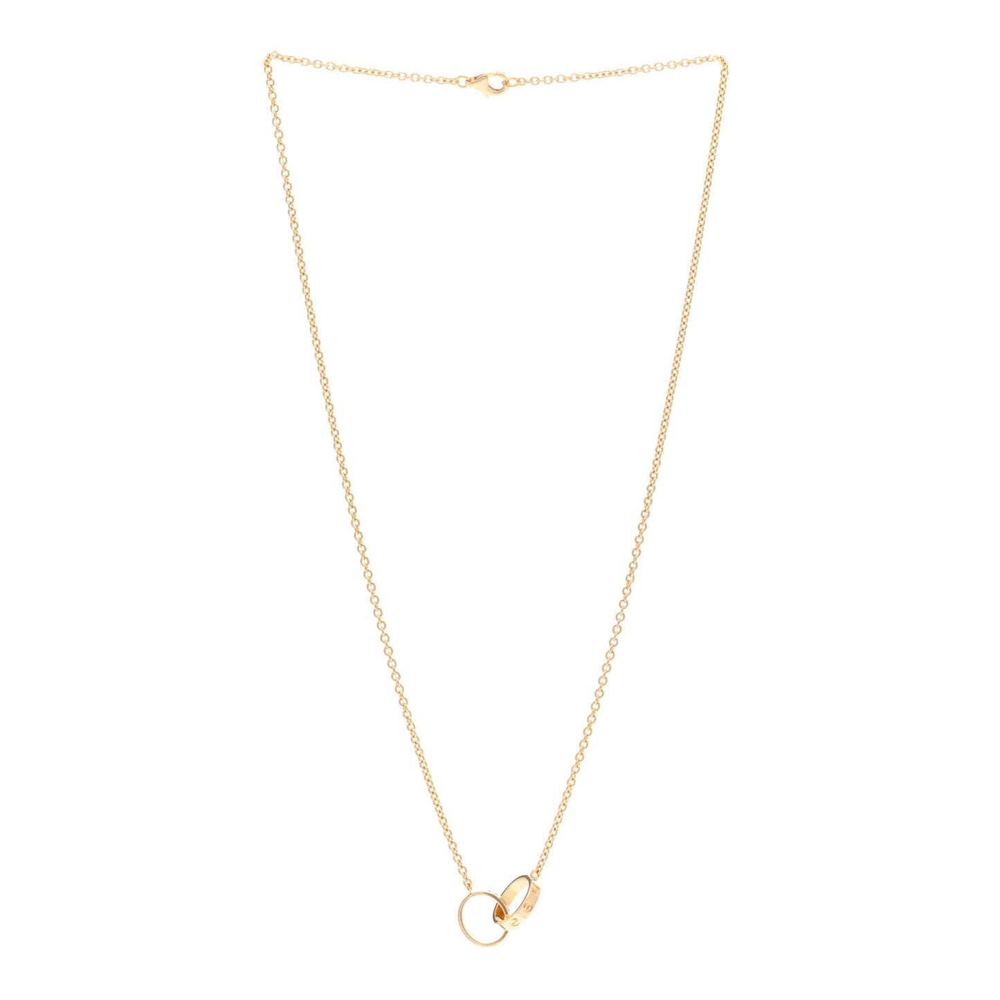 18K Yellow Gold Interlocking LOVE Necklace