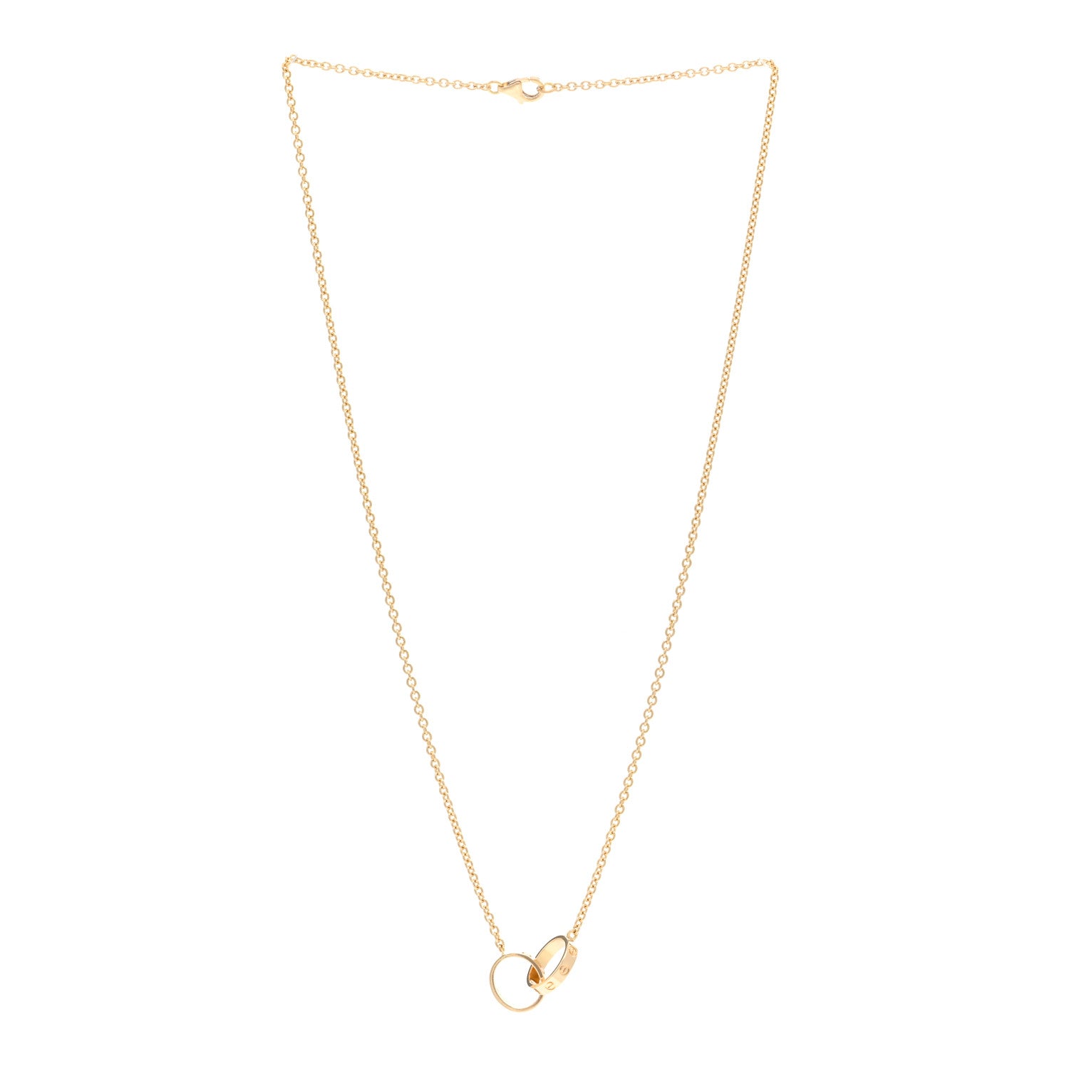 Cartier 18K Yellow Gold Interlocking LOVE Necklace 3 of 4