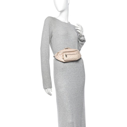 Chanel Iridescent Calfskin Quilted All About Waist Belt Bag Beige 2 of 10