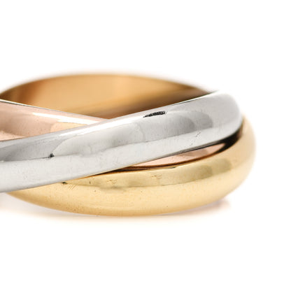 Cartier 18K Pink Yellow White Gold Classic Les Must De Cartier Trinity Ring 53 6.25 7 of 7