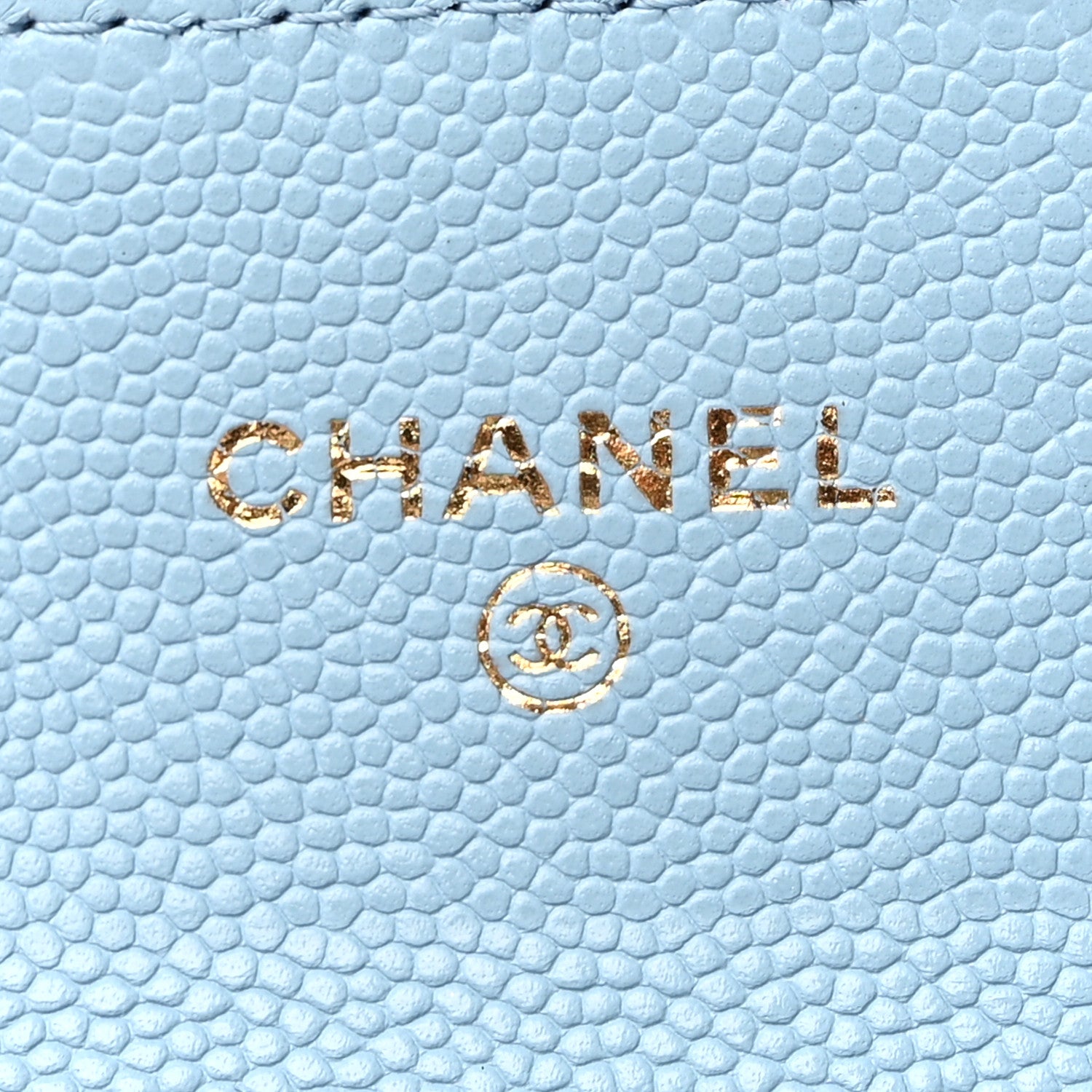 Chanel Caviar Quilted Flap Card Holder Wallet Light Blue 6 of 18