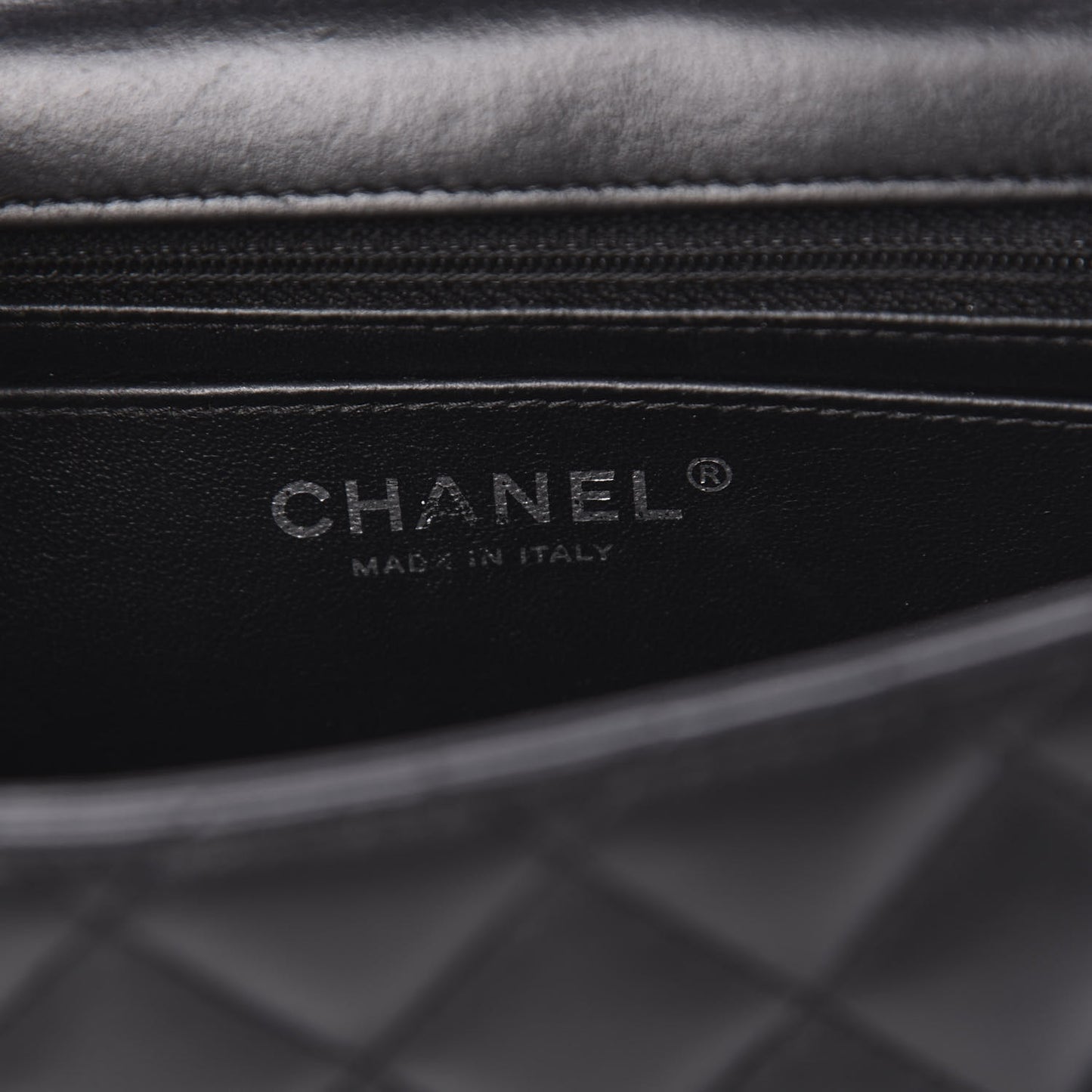 Lambskin Quilted Mini Square Flap Black