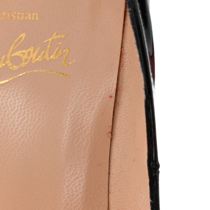 Christian Louboutin Patent Lady Peep 150 Pumps 38 Black 10 of 11