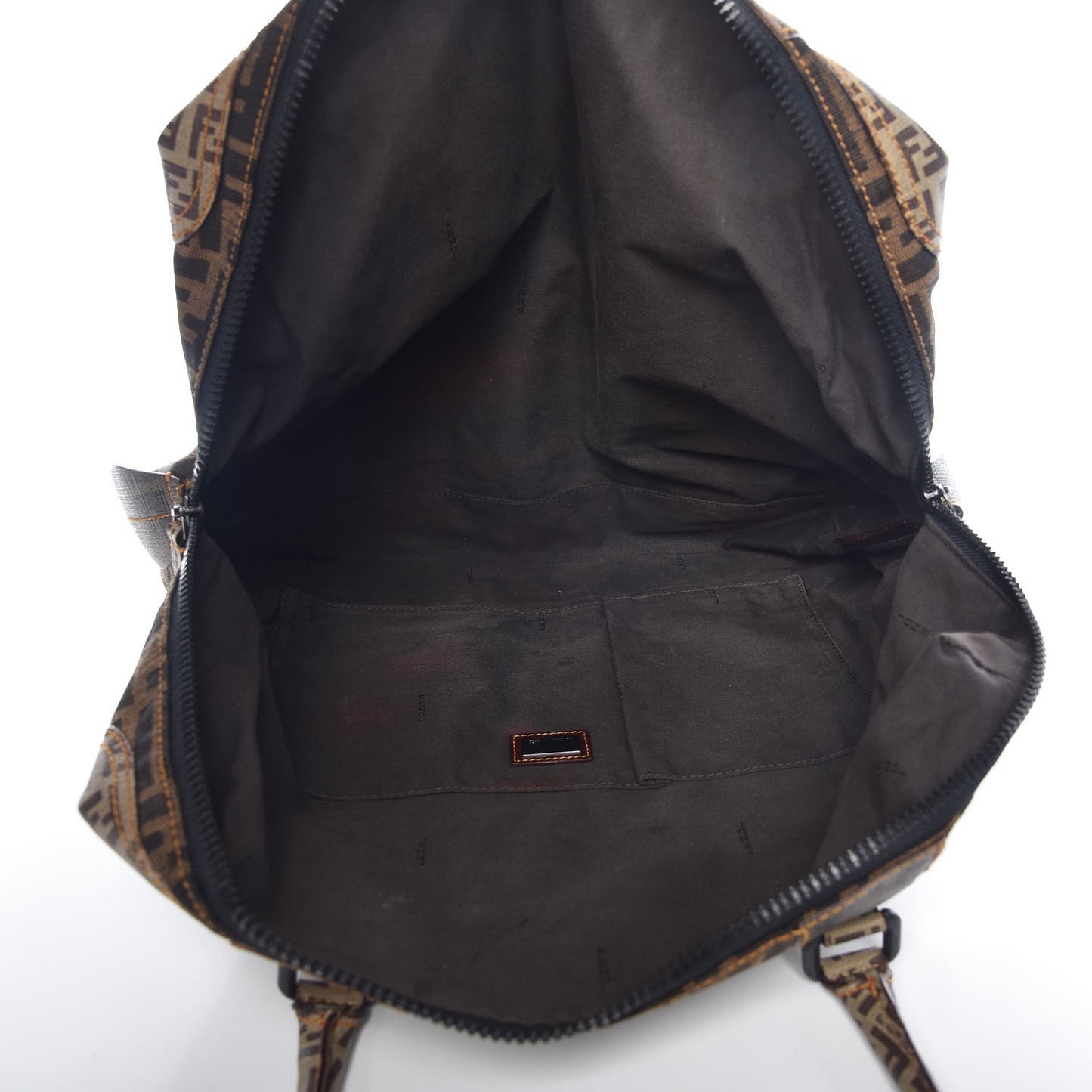 Zucca Zucchino Spalmati Large B Mix Tote Tobacco
