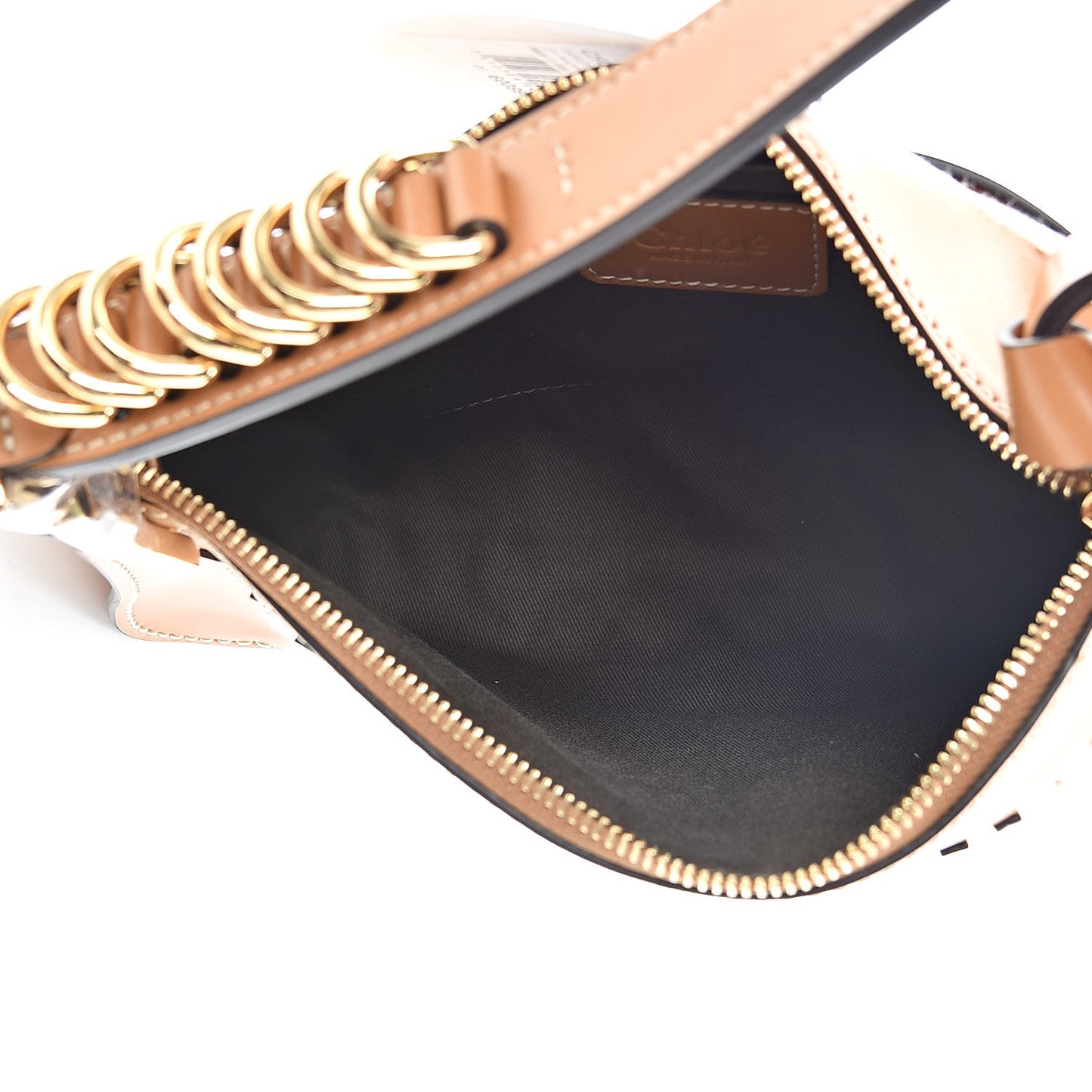 Shiny Calfskin Small Marcie Saddle Shoulder Bag Autumnal Brown
