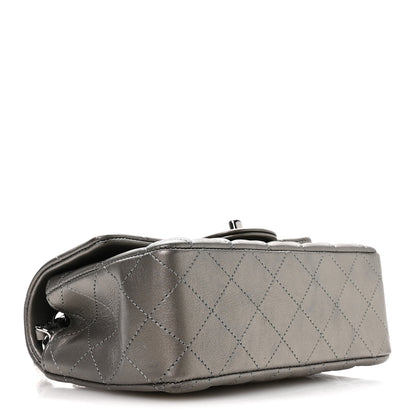 Chanel Metallic Lambskin Quilted Mini Rectangular Flap Silver 3 of 10