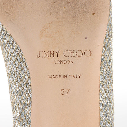 Jimmy Choo Finlay Ballet Flats 37 Silver 6 of 7