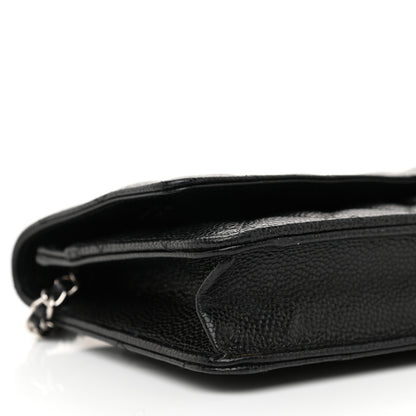 Chanel Caviar Quilted Wallet On Chain WOC Black 10 of 11