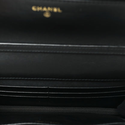 Chanel Caviar Quilted Camellia Wallet On Chain WOC Black 5 of 12