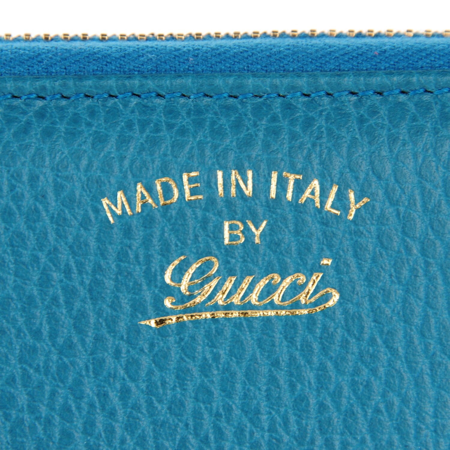 Gucci Dollar Calfskin Medium Swing Zip Around Wallet Deep Cobalt 5 of 8