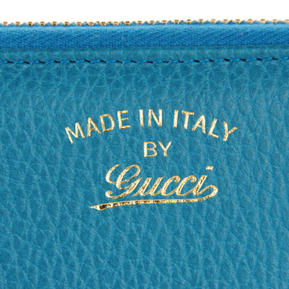 Gucci Dollar Calfskin Medium Swing Zip Around Wallet Deep Cobalt 5 of 8