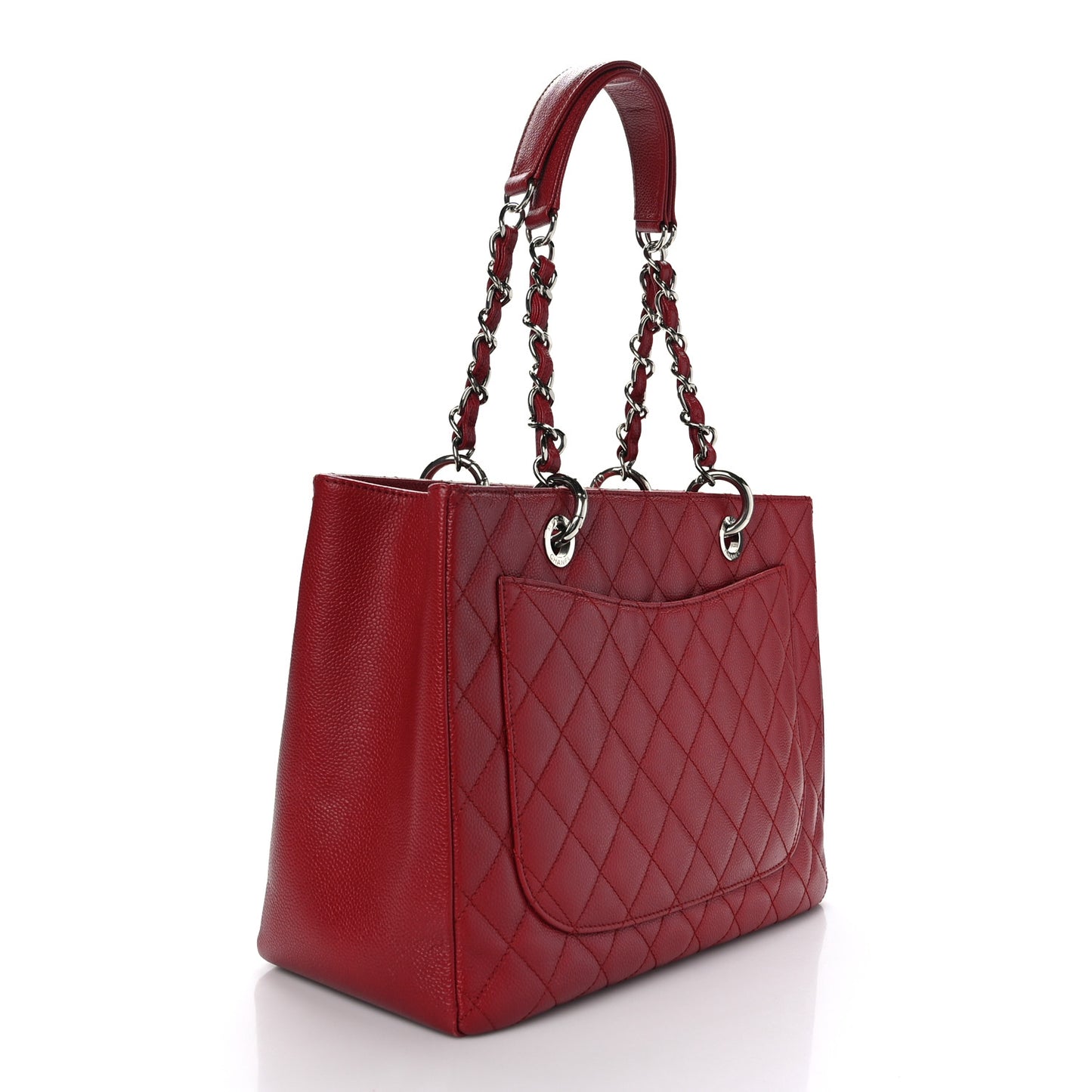 Caviar Quilted Grand Shopping Tote GST Red