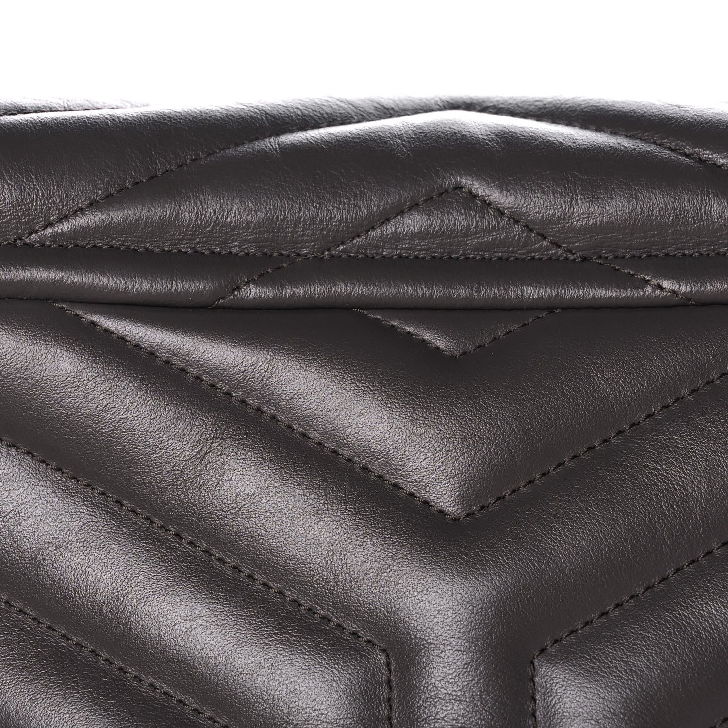 Saint Laurent Calfskin Y Quilted Monogram Small Loulou Chain Satchel Earth 17 of 20