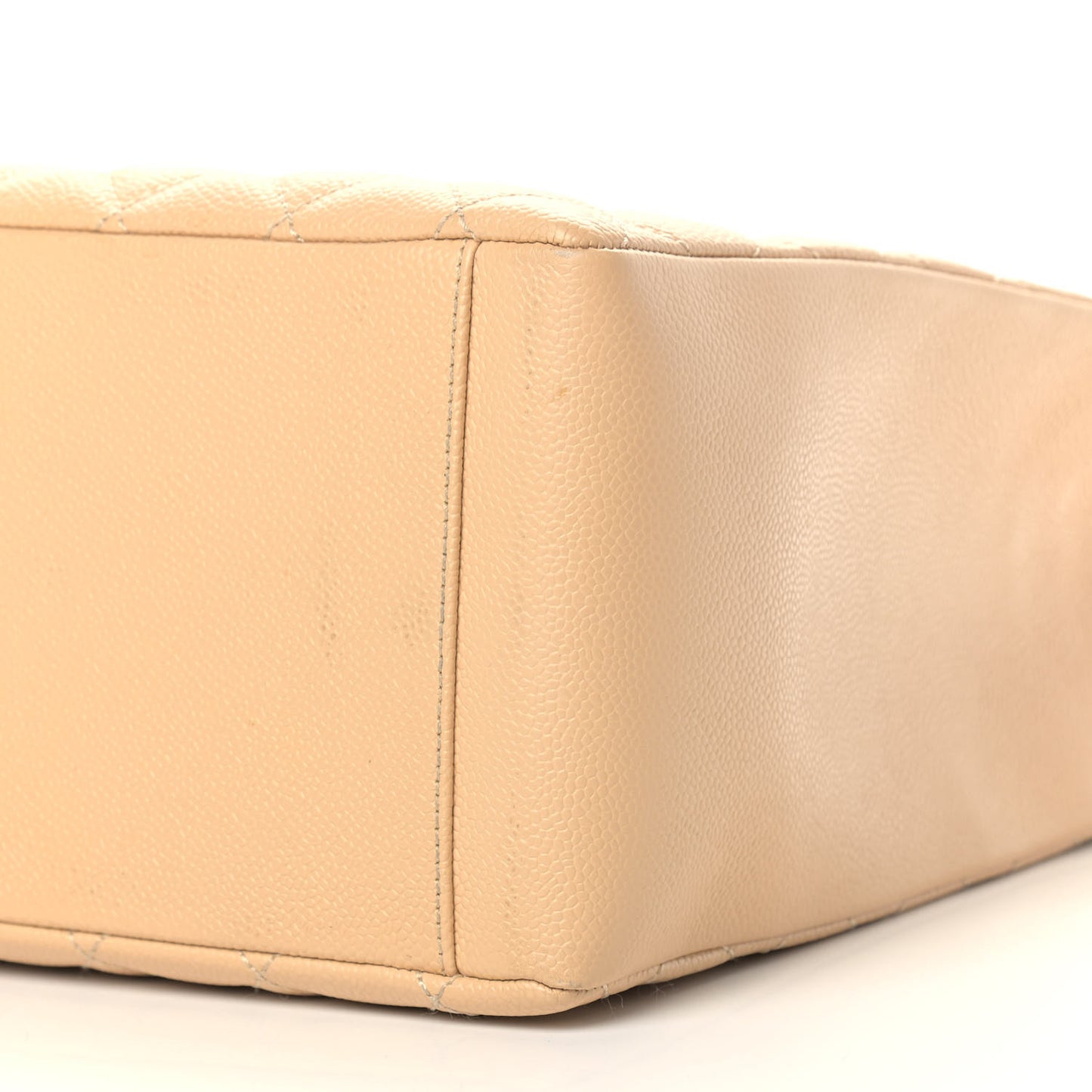 Caviar Quilted Grand Shopping Tote GST Beige