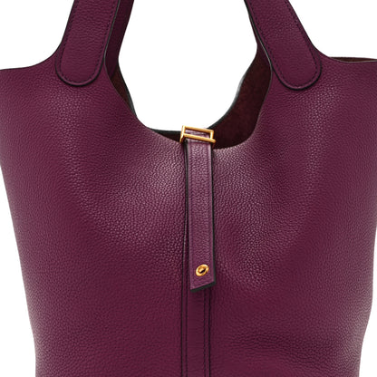 Hermes Taurillon Clemence Picotin Lock 22 MM Anemone 8 of 10