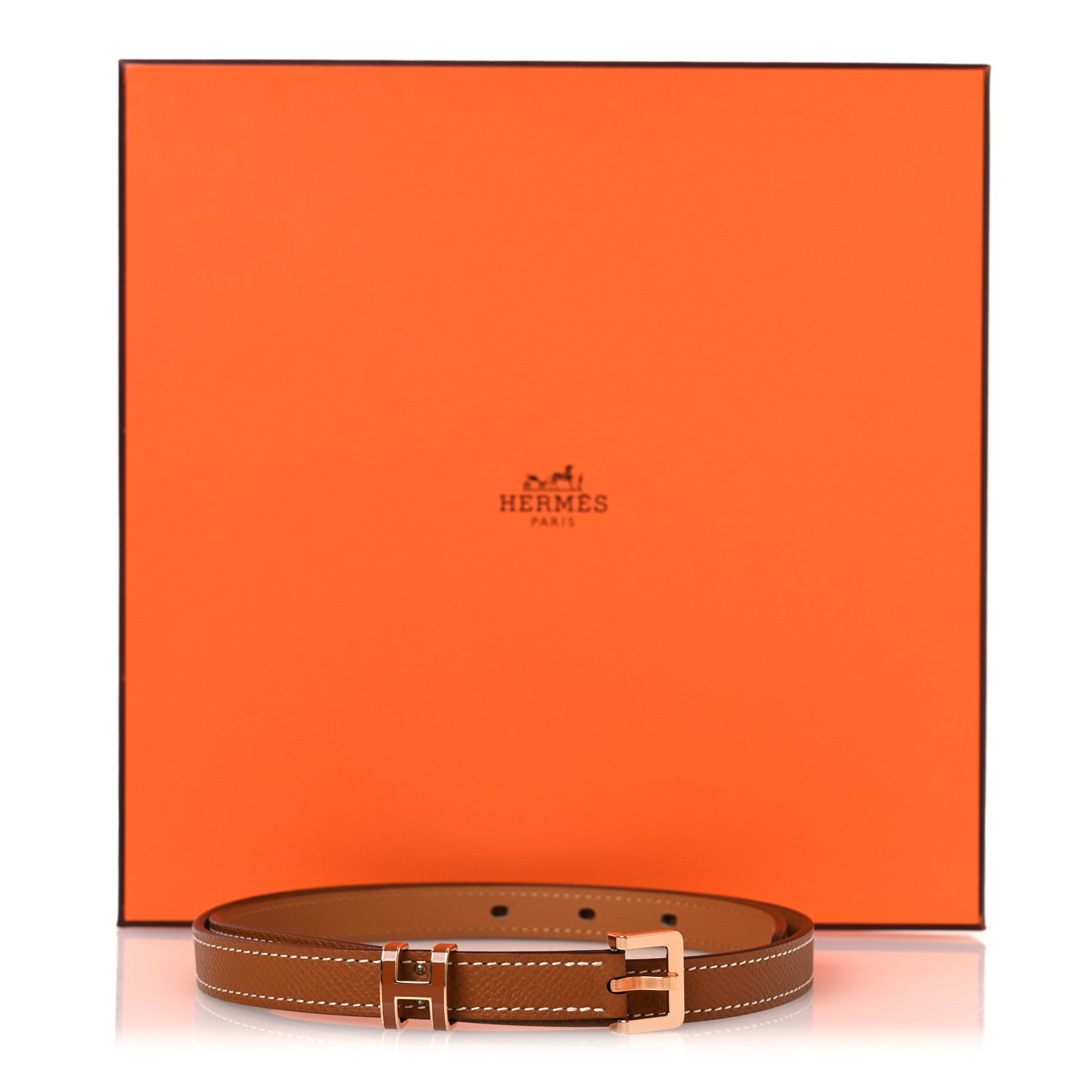 Hermes Epsom 15mm Pop H Belt 75 30 Gold 9 of 9