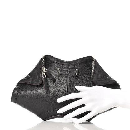 Alexander McQueen Calfskin De Manta Clutch Black 2 of 11