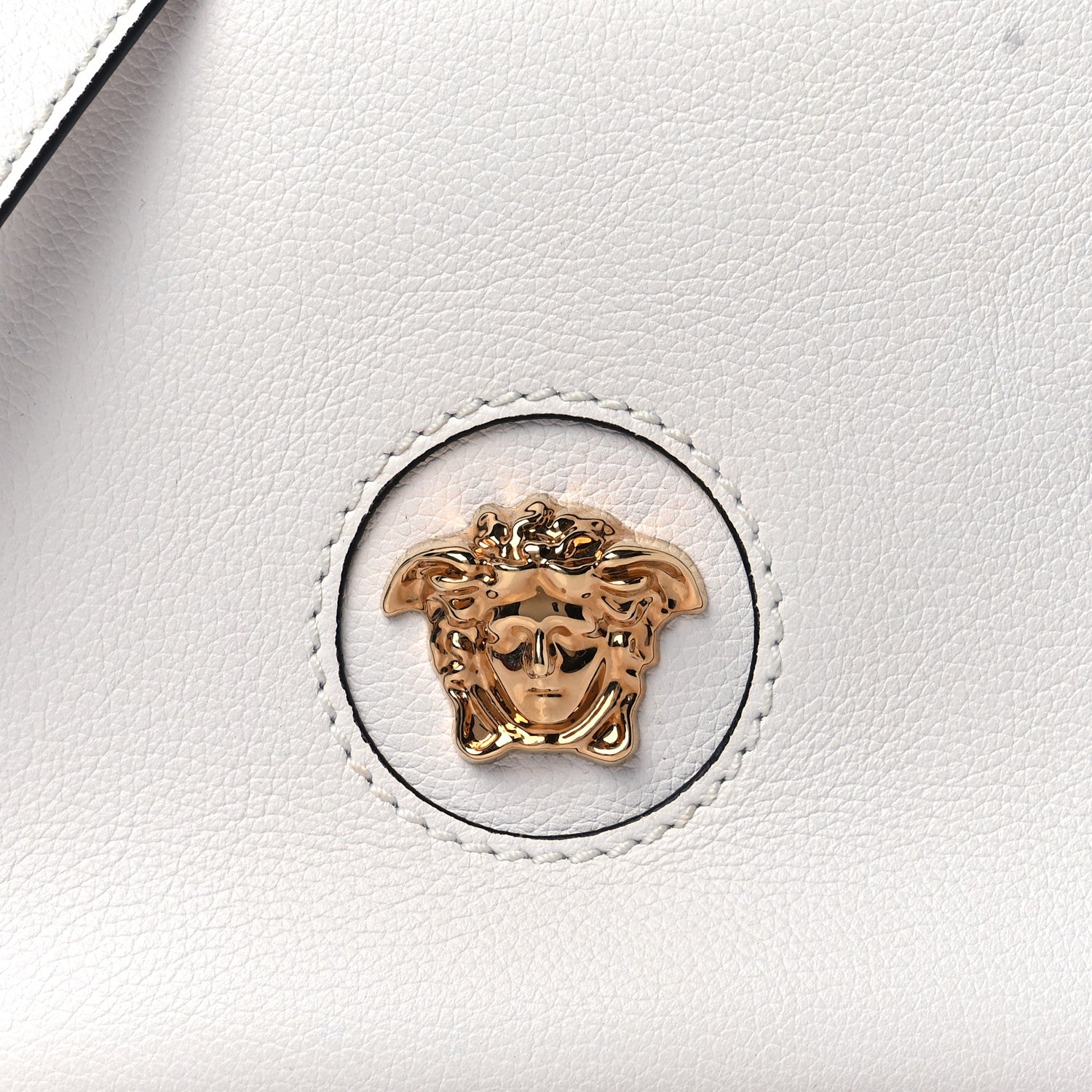 Versace Calfskin La Medusa Small Hobo Crossbody White 6 of 8