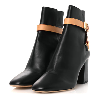 Louis Vuitton Calfskin Belted Parisienne Ankle Boots 40 Black 4 of 10