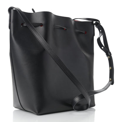 Mansur Gavriel Vegetable Tanned Calfskin Bucket Bag Black Flamma 4 of 15