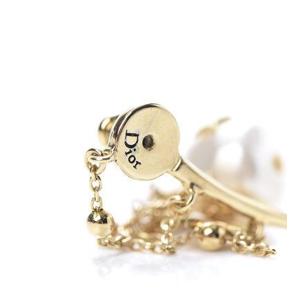 Christian Dior Pearl Shiny-D Earring Gold 4 of 5