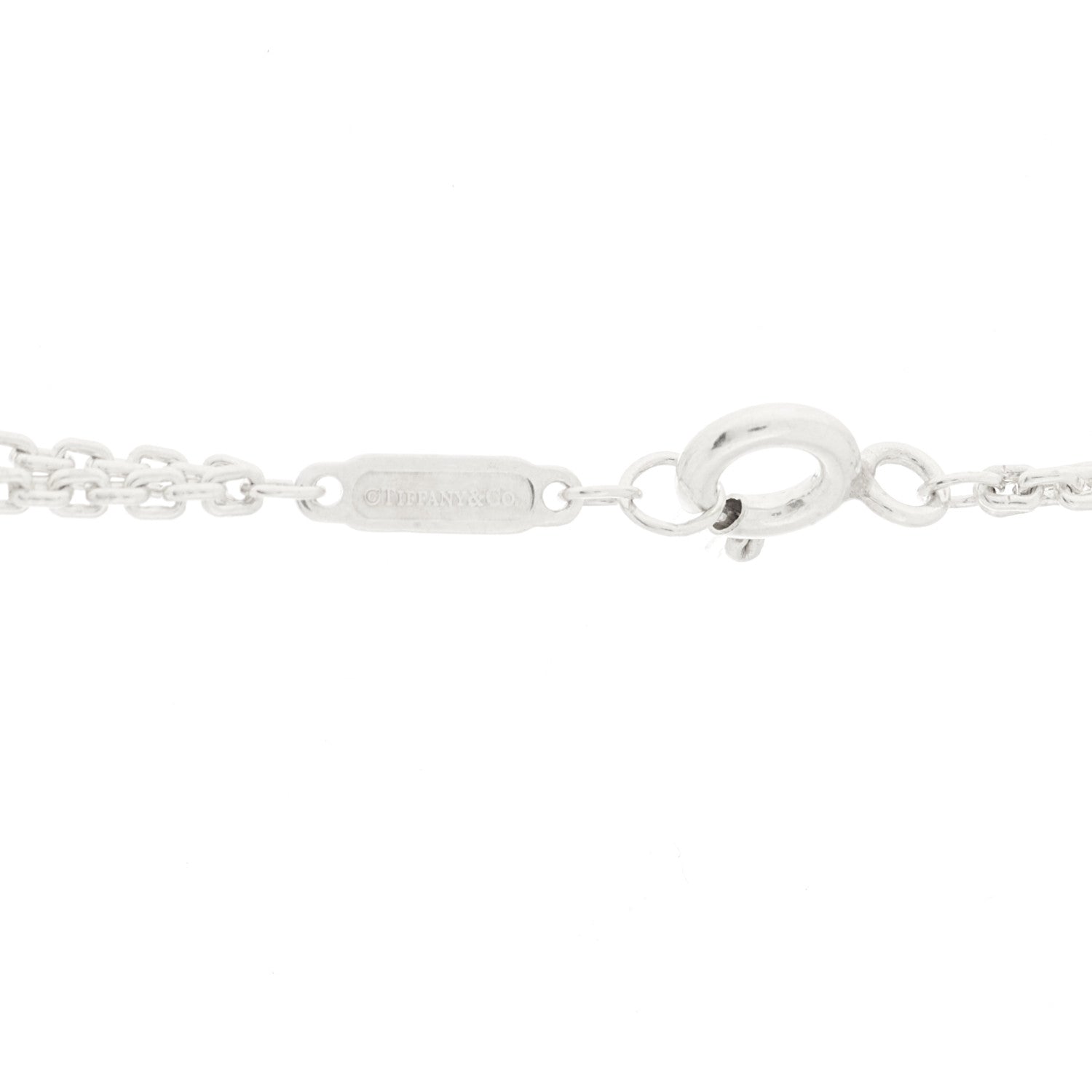 Tiffany Sterling Silver Double HardWear Link Pendant Necklace 4 of 5