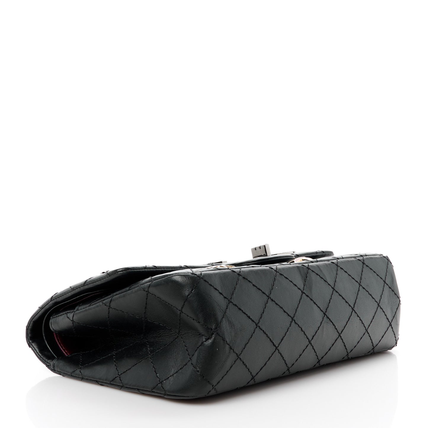 Aged Calfskin Space Charms 2.55 Reissue 225 Flap Black