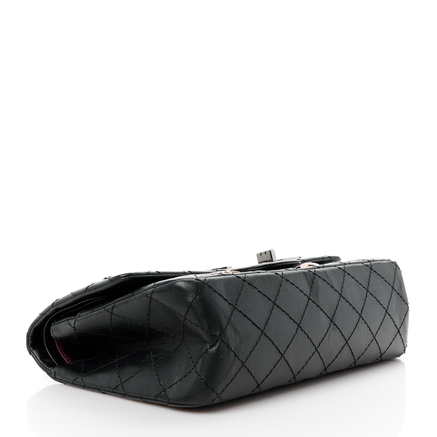 Chanel Aged Calfskin Space Charms 2.55 Reissue 225 Flap Black 4 of 12