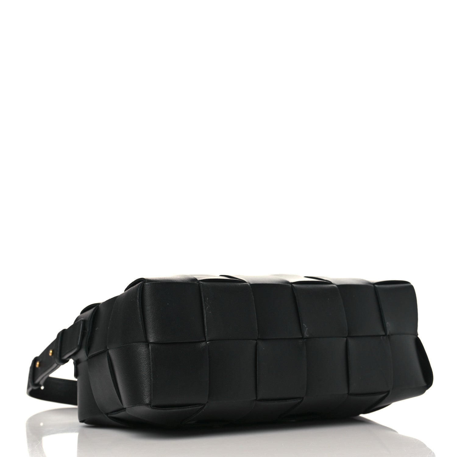 Bottega Veneta Lambskin Maxi Intrecciato Brick Cassette Bag Black 4 of 9