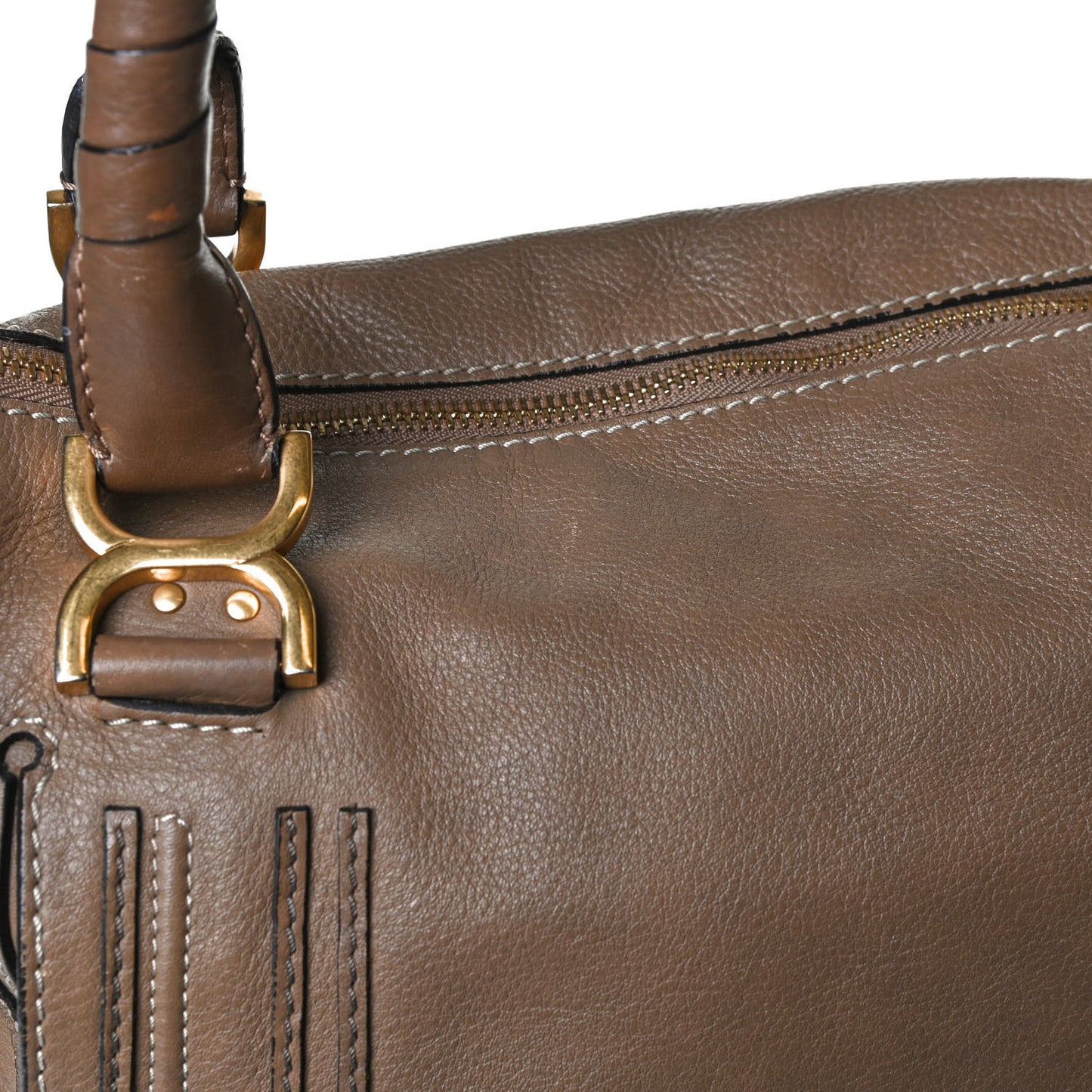 Calfskin Large Marcie Satchel Nut