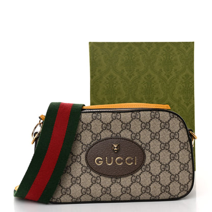 Gucci GG Supreme Monogram Web Neo Vintage Shoulder Bag Beige New Acero Crop 3 of 11