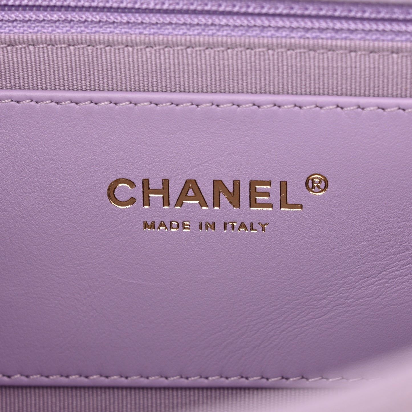 Caviar Quilted Dual Handle Chain Flap Bag Light Purple