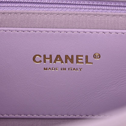 Chanel Caviar Quilted Dual Handle Chain Flap Bag Light Purple 6 of 10