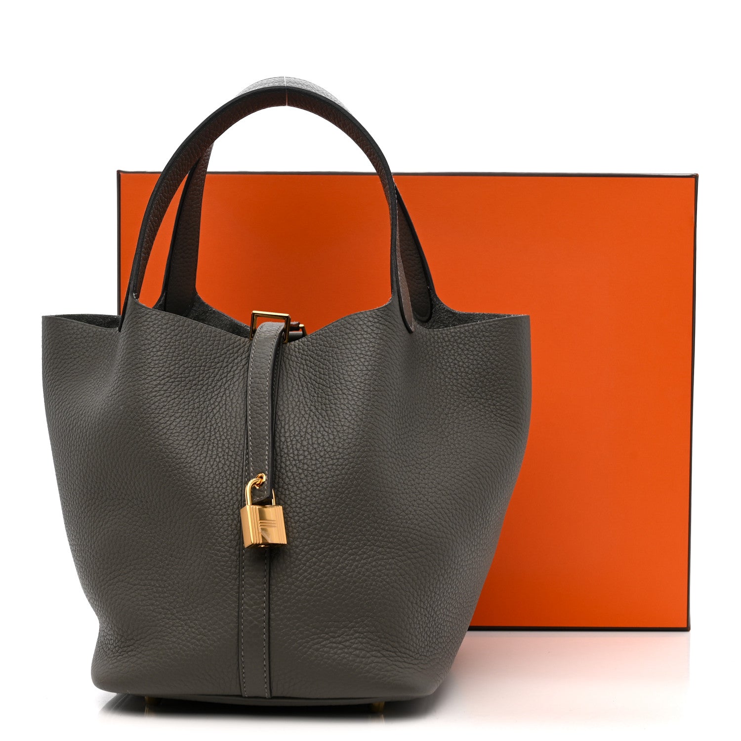 Hermes Taurillon Clemence Picotin Lock 22 MM Etain 10 of 10