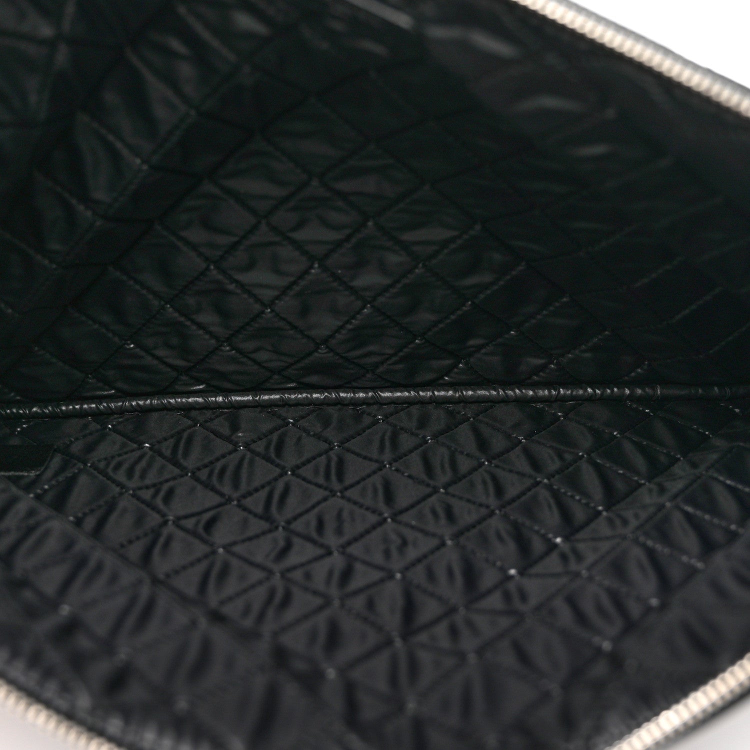 Chanel Lambskin Quilted Large Cosmetic Case Black 5 of 7