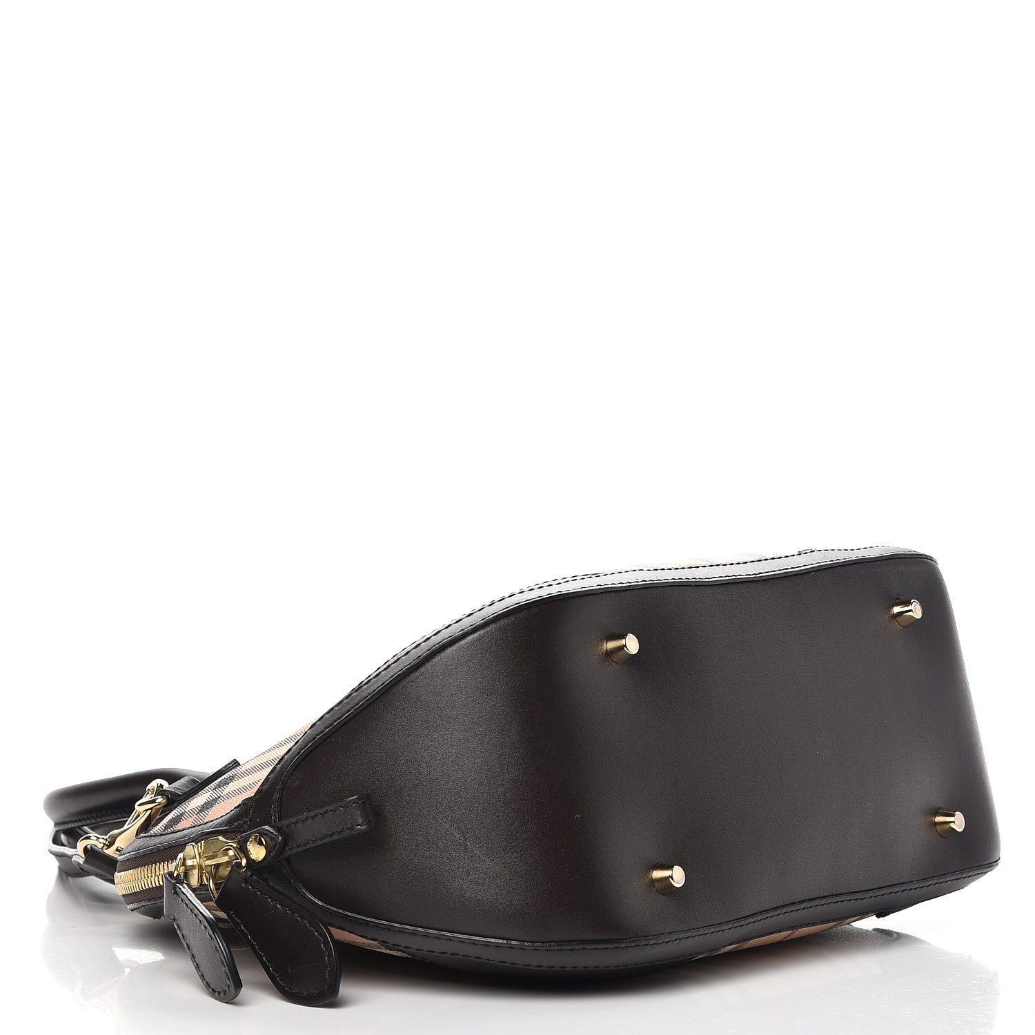 Burberry Haymarket Check Small Orchard Bowling Bag Chocolate 5 of 12