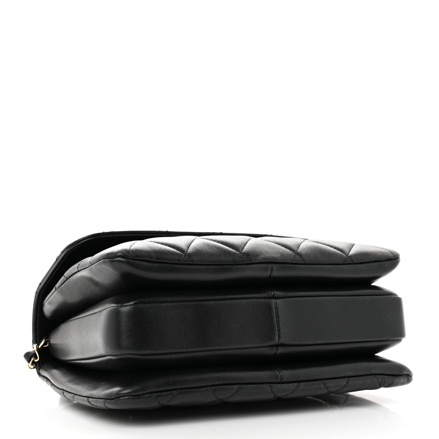Lambskin Quilted Small Trendy CC Dual Handle Flap Bag Black