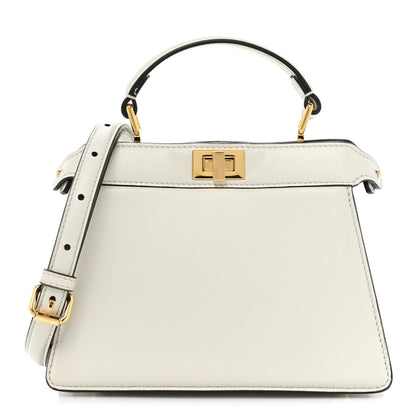 Fendi Shiny Nappa Petite Peekaboo I SEE U Satchel White 1 of 13
