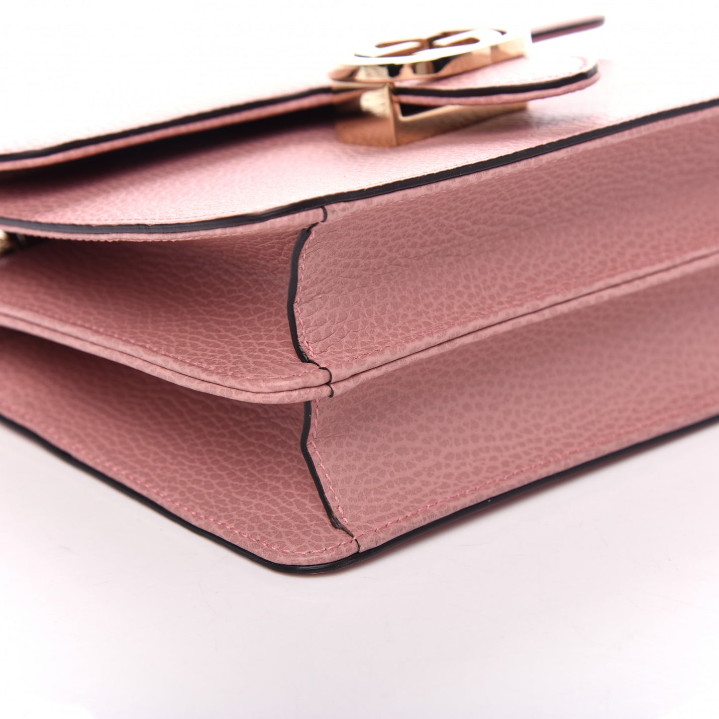 Dollar Calfskin Small Interlocking G Shoulder Bag Soft Pink